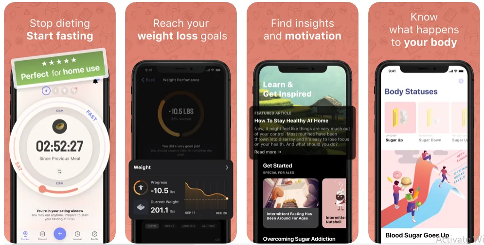 Aplicativo Simple para controle de jejum intermitente e alimentação saudável