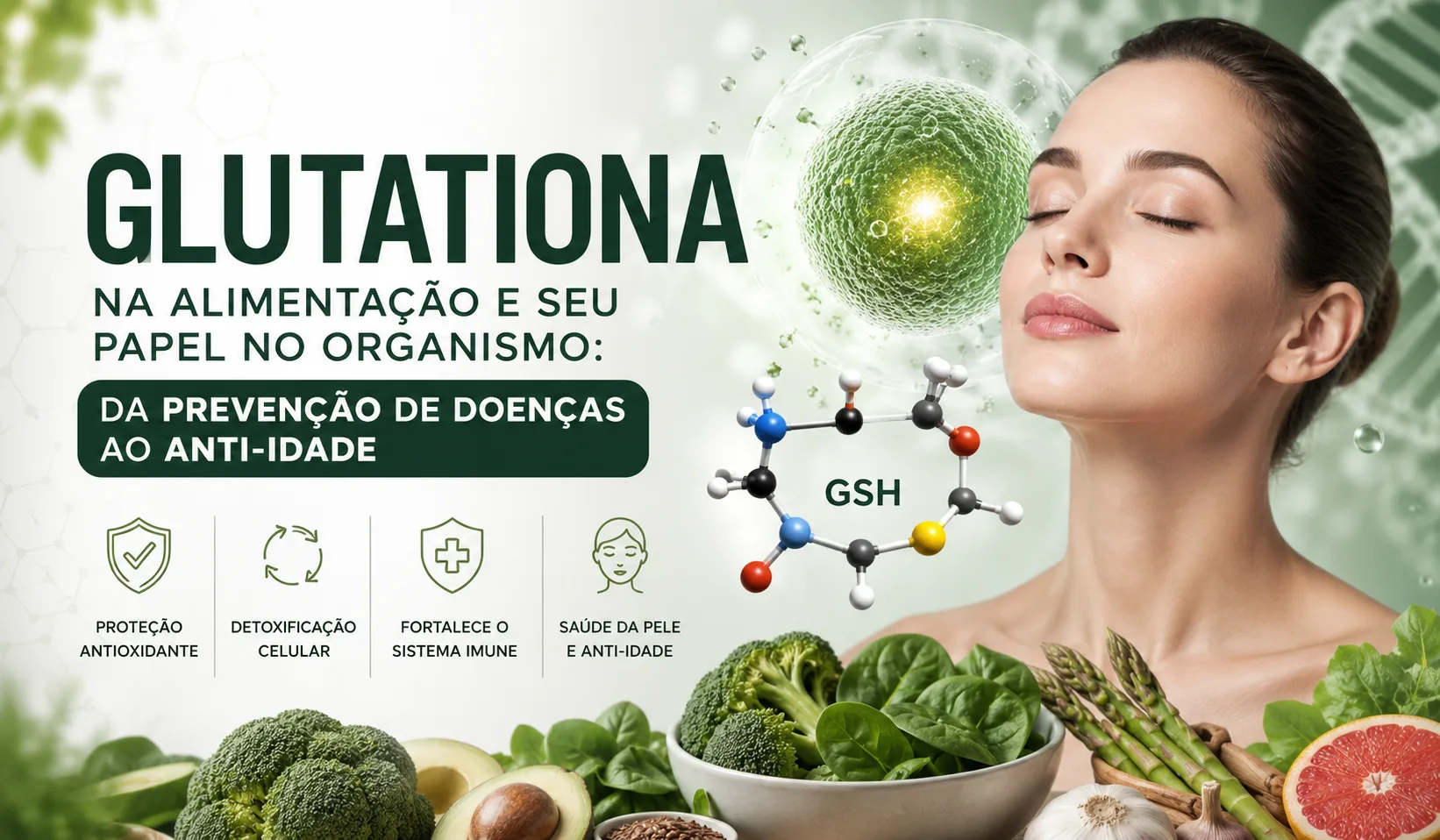 Glutationa: O Antioxidante Natural Ligado à Saúde e Longevidade