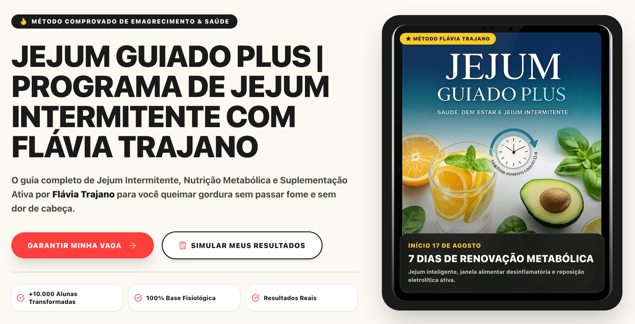 Programa de Jejum Intermitente com Flávia Trajano